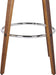 Sonia Barstool with Polyurethane Upholstery, 26″H, Walnut/Brown