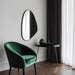 Irregular Wall Mirror,Asymmetrical Mirror Unique Vanity Mirror,23.8X35 Black Modern Bathroom Mirror for Washroom Living Room Bedroom