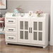 Buffet Server with Drawers, White