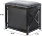 Removable Faux Leather Ottoman Cube with Lid