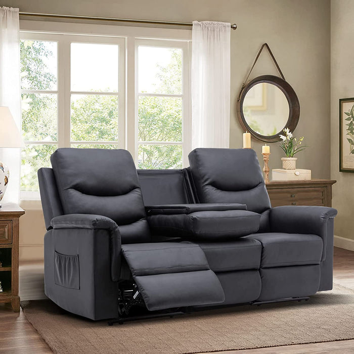 3 Seater Reclining Sofa With Flipped