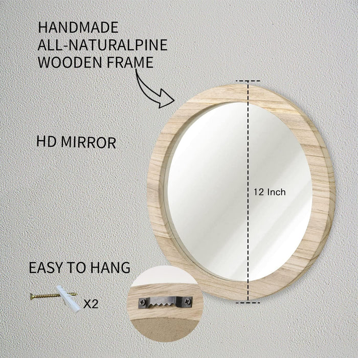 JJUUYOU Round Mirrors for Wall Circular Mirror for Bathroom