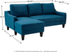 Ashley Jarreau Blue Chaise Sleeper Sofa