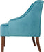 Teal Velvet Swoop Arm Chairs for Living Room