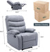 Light Gray Manual Microfiber Technology Recliner