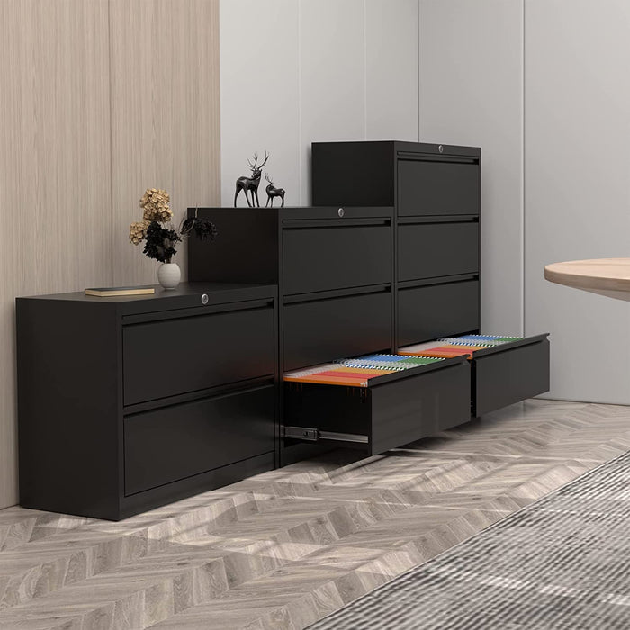 Lockable 4-Drawer Lateral File Cabinet for Home Office