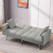 Convertible Velvet Futon Sofa Bed with Pillows