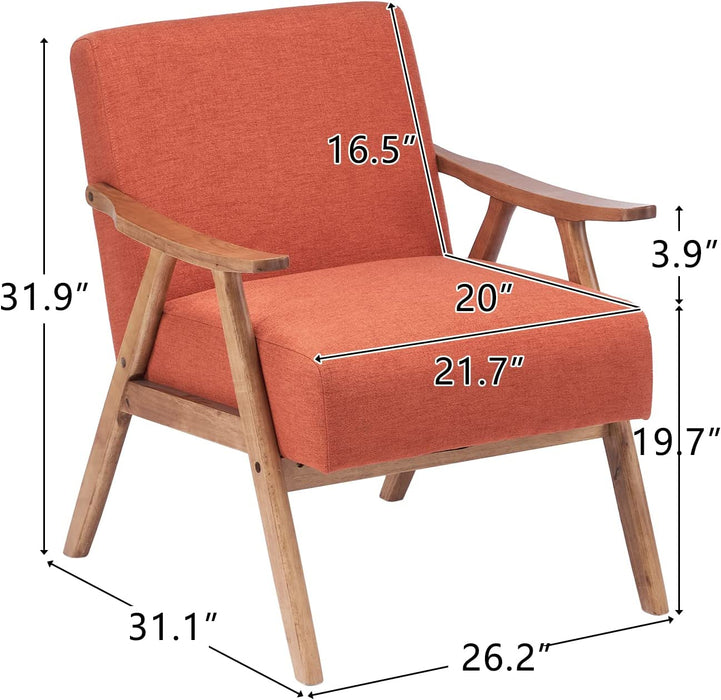 Retro Modern Burnt Orange Lounge Chair