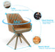 Beech Wood Swivel Chair for Small Spaces