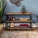 Industrial Wood Metal Bookcase for Home Office