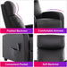 Massage Heated Recliner Home Theater Chair, Black