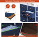 Navy Blue 8-Drawer Tall Wide Dresser