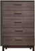 6-Pc Antique Grey Wood King Size Bedroom Set