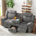 Zubaida Sofa (Glider & Motion) - - 2-Tone Gray Velvet.