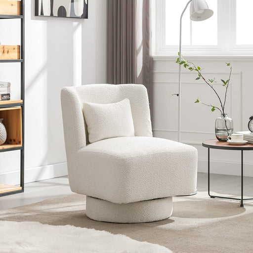 Comfy Ivory Swivel Chair for Any Room