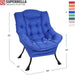 Navy High-Back Armchair for Modern Living Rooms