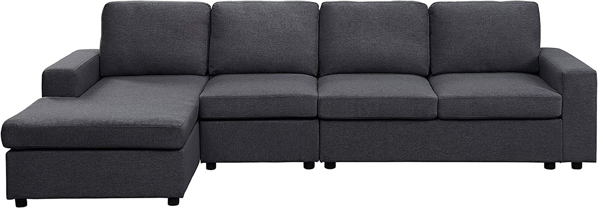 Reversible Chaise Dunlin Sofa, Dark Gray