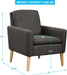 Comfy Modern Black Accent Armchair for Living Room