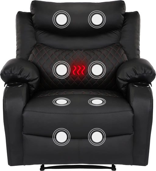 Black Wall Hugger Manual Reclining Chair