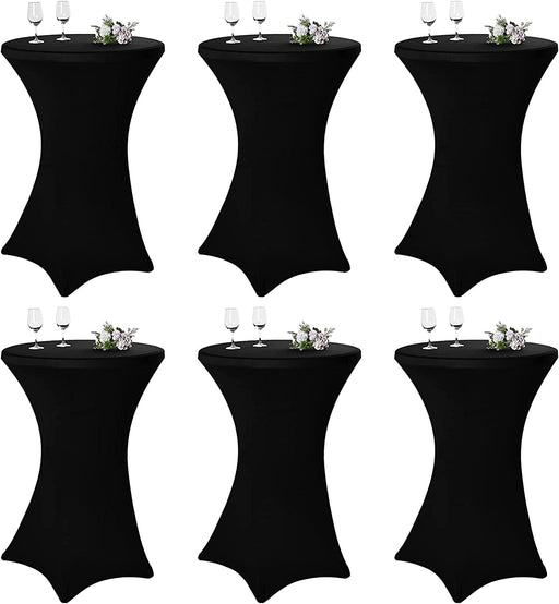 Black Cocktail Spandex Stretch Square Tablecloth