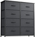 Dresser for Bedroom, 8 Drawer Storage Organizer Tall Wide Dresser