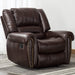 Classic and Traditional Leather Recliner Chair (Brown)