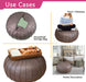 Round Unstuffed Footstool Ottoman for Living Room
