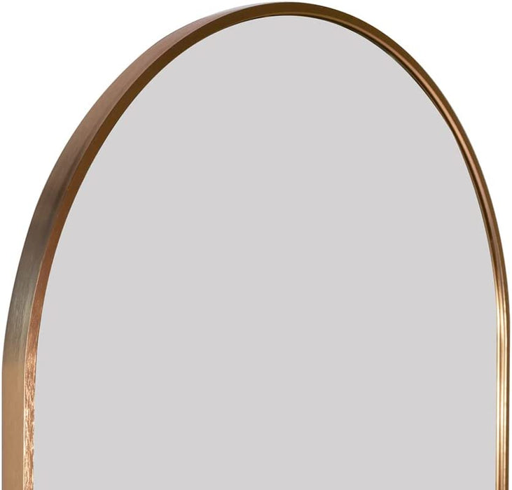 Arched Gold Full Length Floor Mirror