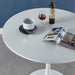 Modern round Dining Table, 42", 220Lbs Capacity, White