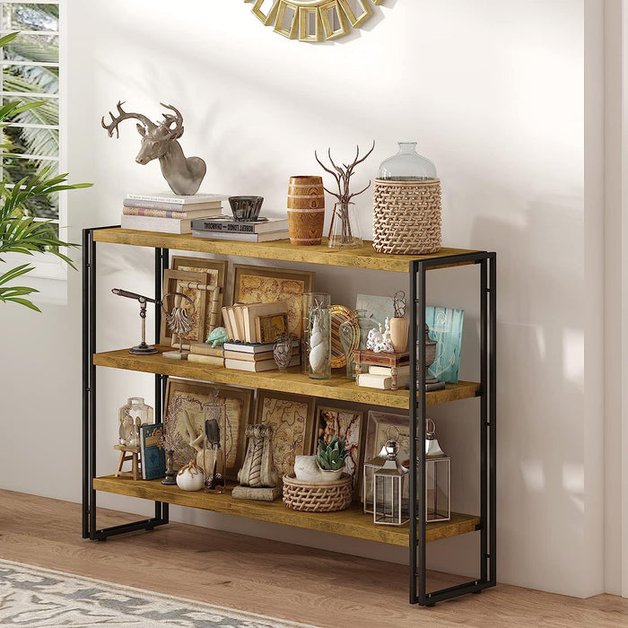 Rustic 3-Tier Bookcase for Home and Office