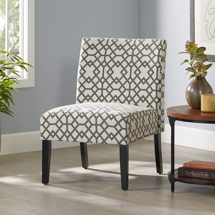 Grey Geometric Accent Chair by Christopher Knight Home