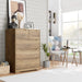 Modern Rustic Brown 5-Drawer Dresser