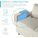 Compact Beige Linen Sectional Sofa with Chaise Lounge