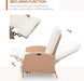 Beige PE Rattan Outdoor Recliner with Cushion