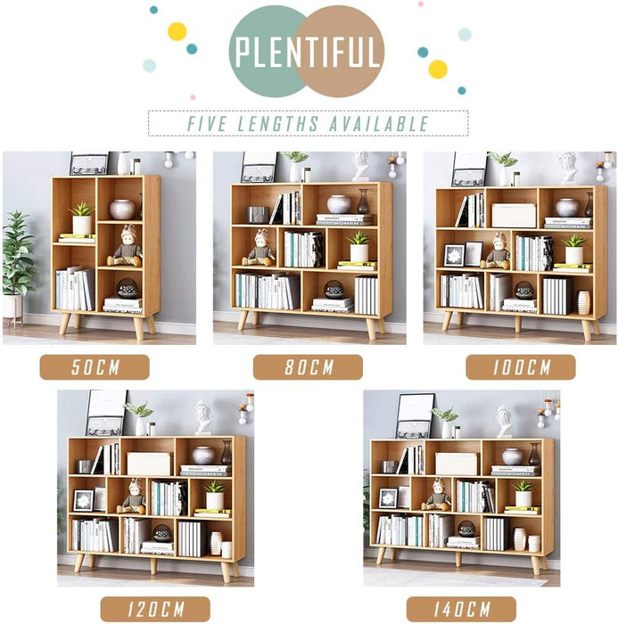 3-Tier Wooden Bookshelf with Yellow Finish