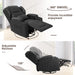 Faux Leather Recliner Chair with Drink Holders,Black