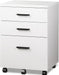 White Rolling File Cabinet with Printer Stand