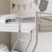 Silver Twin over Full Metal Bunk Bed with Guardrail