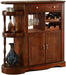 Black Walnut Wood Buffet Cabinet with Wine Storage