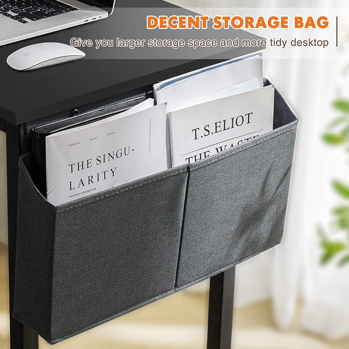 Computer Desk 47 Inch, Modern Simple Style, Storage Bag