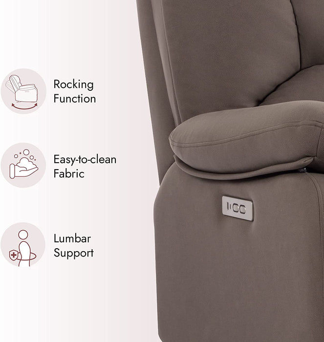 Performance Fabric Electric Glider Reclining Chair