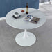 Modern round Dining Table, 42", 220Lbs Capacity, White
