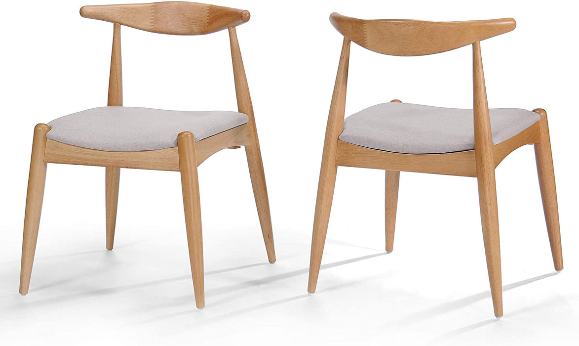 Beige/Oak Francie Dining Chairs