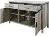 Grey Pine Finish Modern Dining Server Buffet Table