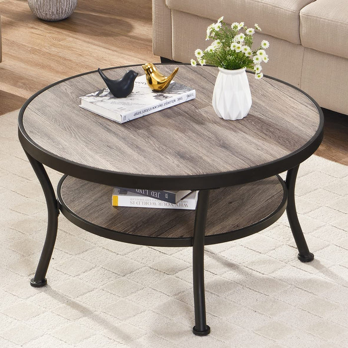 Industrial Style Coffee Table with Storage