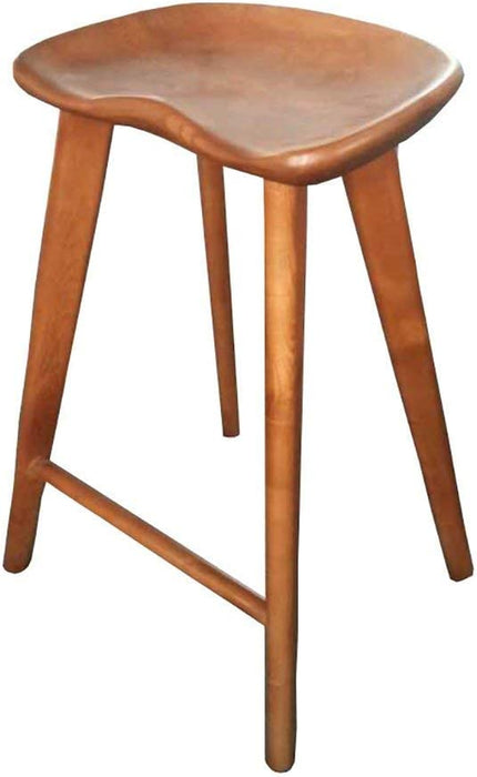 Set of 4 Contemporary Carved Wood Barstool