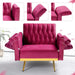 Fuchsia Velvet Accent Chair with Adjustable Features