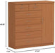 Jumbo 7-Drawer Chest with Hanging Rod, Cherry