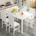 5-Piece Marble Dining Table Set