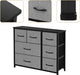 Grey Fabric Drawer Dresser for Home Organization